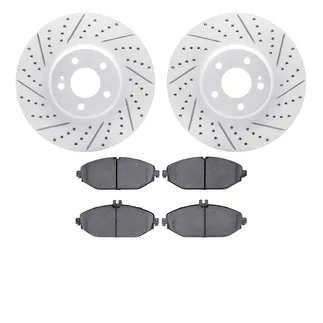 R1 Concepts WBUN1-63046 Brake Rotors - Carbon Coated - D/S W/ Optimum Oe Pads